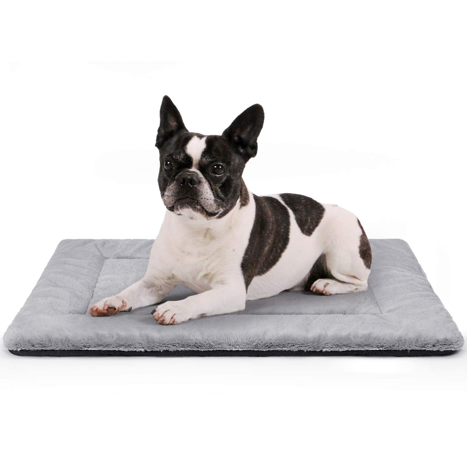 Photo 1 of ZENGAOOU Dog Crate Pad, Kennel Bed Crate Mat for Small Dogs, Washable Cute Pet Bed for Dog Cage, Ultra Soft Flat Puppy Cat Kitten Pillow Cushion for Sleeping Anti-Slip (24" x 18", Grey)