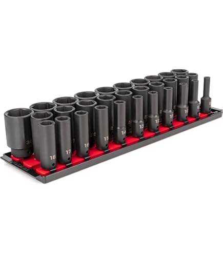 TEKTON 1/2 in. Drive 6-Point Impact Socket Set, 21-Piece (5/16 in. - 1 TEKTON 1/2 in. Drive 6-Point Impact Socket Set, 21-Piece (5/16 in. - 1