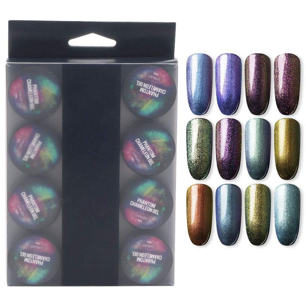 Amazon.com : UV Gel Set, 12 Pcs Glitter Gel Nail Polish Home Manicure