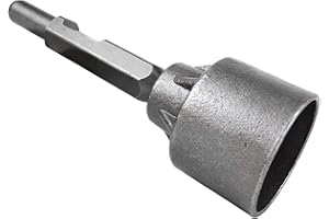 JACKCHEN 30 mm Hex Shank T Post Driver Pile Socket,30mm Demo Hammer Attachment