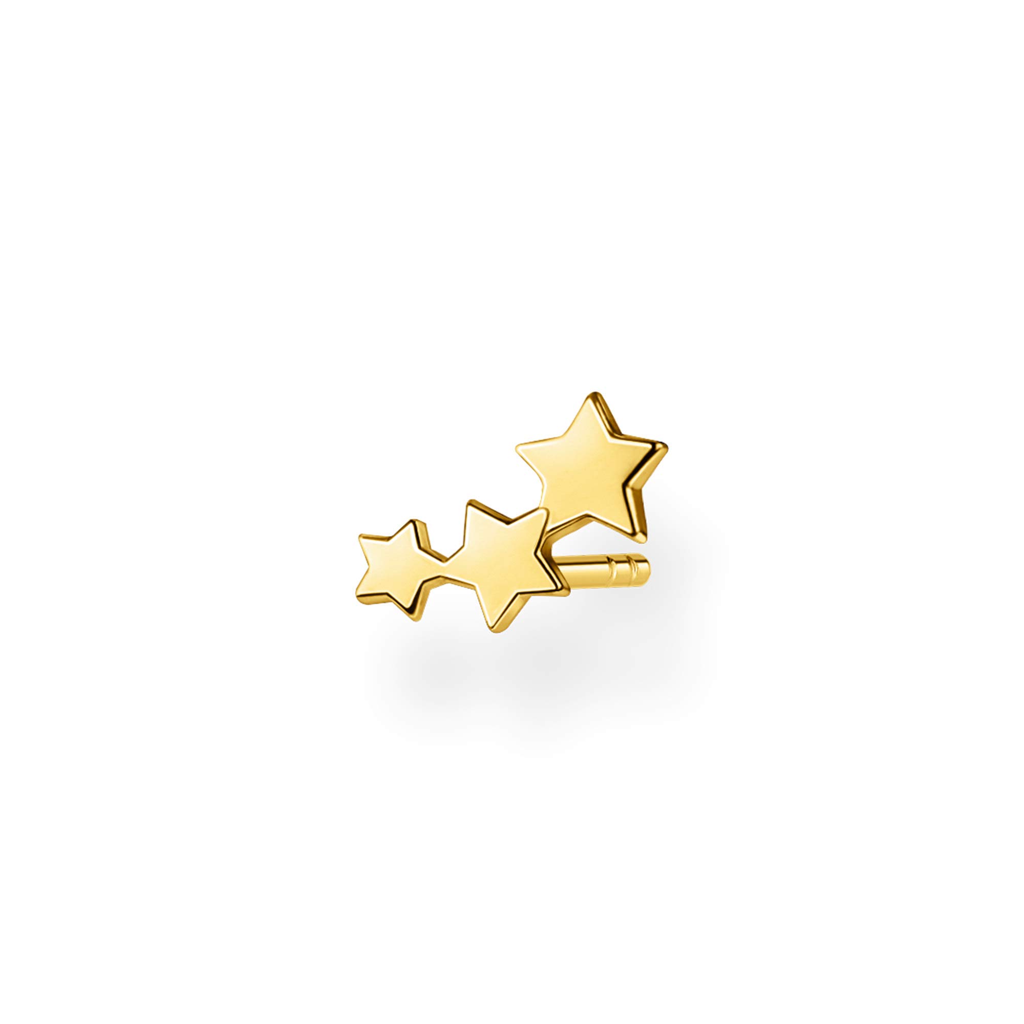 THOMAS SABO Single ear stud stars gold 925 Sterling Silver, 18k Yellow Gold Plating