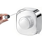 FORIOUS 13.8 Ft Retractable Clothesline, Non-Sagging (Chrome) | Rustproof All Stainless Steel Heavy Duty Clothes Drying Line, Screw Wall Mounted for Indoor Bathroom &amp; Outdoor Laundry