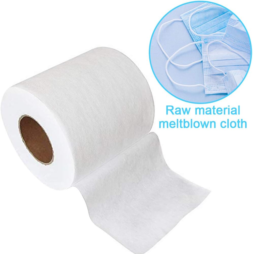 Non-Woven Fabric Roll, Meltblown Cloth Dusting Filters Paper for Mask Filtering Layer Application,10/20/30/50/100M (White, 10M)