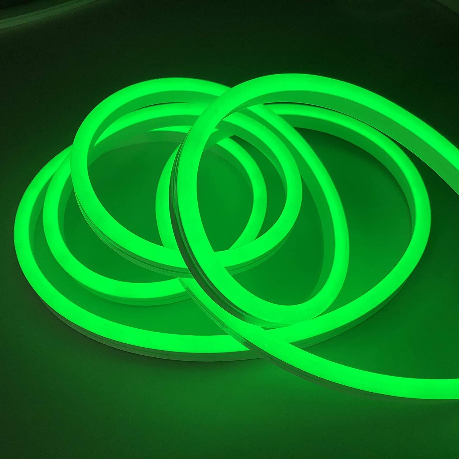 Vasten Neon Lights LED Neon Strip Lights Rope Lights Flexible for DIY Neon Signs Room Decor Light (Green)