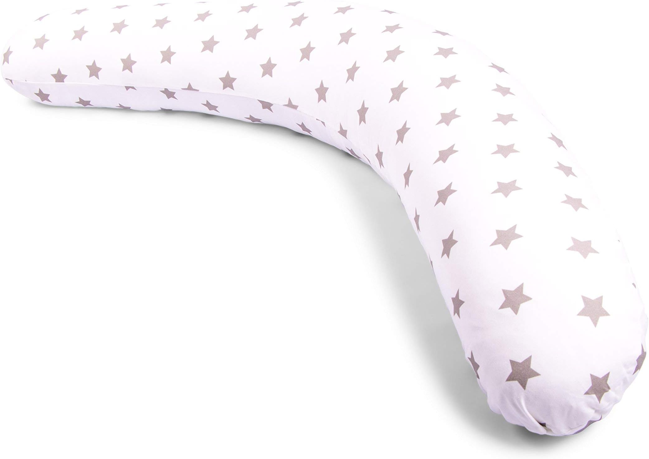 Widgey ‘Pregnancy pillow’ Plus Pregnancy and Sleep Pillow / Body Support - Silver Star Print