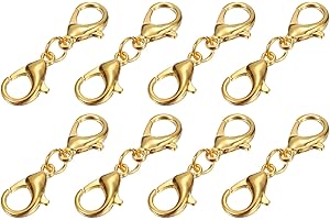 uxcell Bracelet Extender, 8Pcs - Double Lobster Claw Clasps Necklace Extenders, Connector Extension Clasp and Closure for DIY