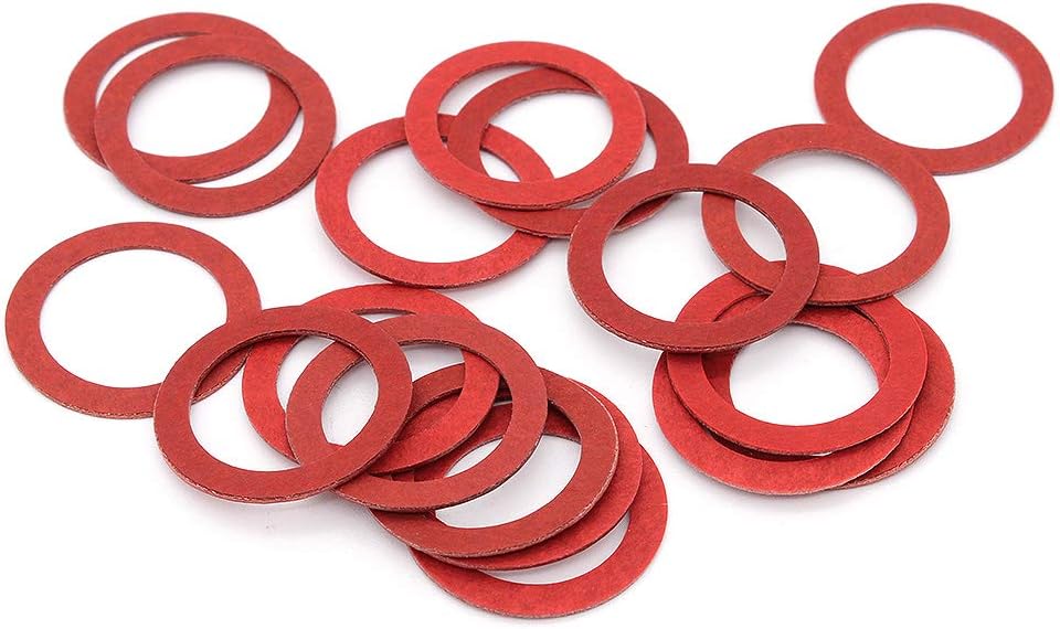 Yuhtech Fibre Washer Assorted Kit - 600 Pcs Fiber Washer Red Steel Paper Insulation Assorted Set - Image 5
