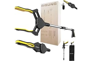 GISUNG 32" Grabber Reacher, Foldable Grabbers for Elderly Grab It Reaching Tool with Upgraded Rotating Jaw & Storage Bag, Strong Magnetic Tip, Sturdy Reacher Grabber Pickup Tool for Trash Pickup, Aid