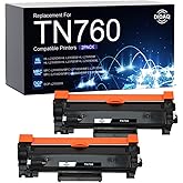 DIDAQ TN760 Toner for Brother Printer Replacement for Brother TN760 TN-760 TN730 TN-730 for MFC-L2710DW MFC-L2750DW HL-L2395DW HL-L2370DW DCP-L2550DW HL-L2350DW HL-L2390DW MFC-L2690DW (Black, 2 Pack)
