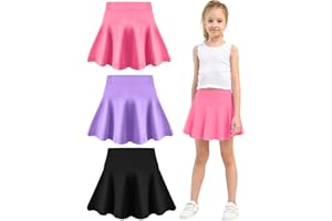 BYONEME Toddler Skirt Little Girls Athletic Uniform Skorts Golf Outfit Cheer Tennis Skirts with Shorts