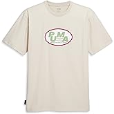 PUMA Mens Classics Expedition Graphic Crew Neck Short Sleeve Casual Tops Casual - Beige