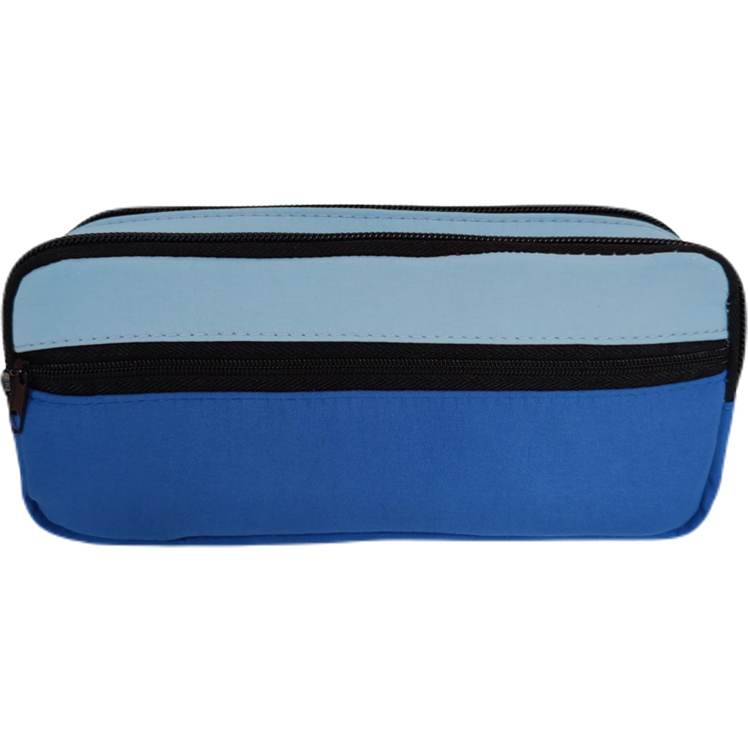 Dohe - Triple Pencil Case - 3 Compartments, Multipurpose, Dimensions 21x6x9 cm, Zippered Closure, Made of Durable Polyester - DUO