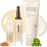 HEVEBLUE Salmon PDRN Skin Repair Duo Salmon Caring Newpair PDRN Booster 100,000 Shot 1P + Salmon Caring Centella Cream 100ml Set for Hydration &amp; Barrier Care