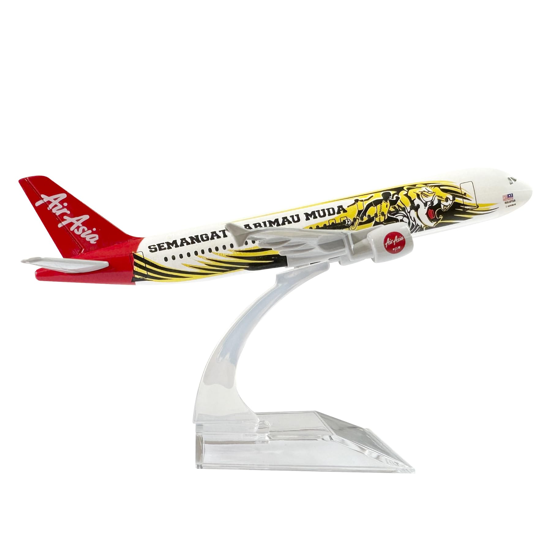 Bswath Model Airplane 1:400 Scale Model Asian Tiger Airbus 320 Diecast Plane for Gift and Collection