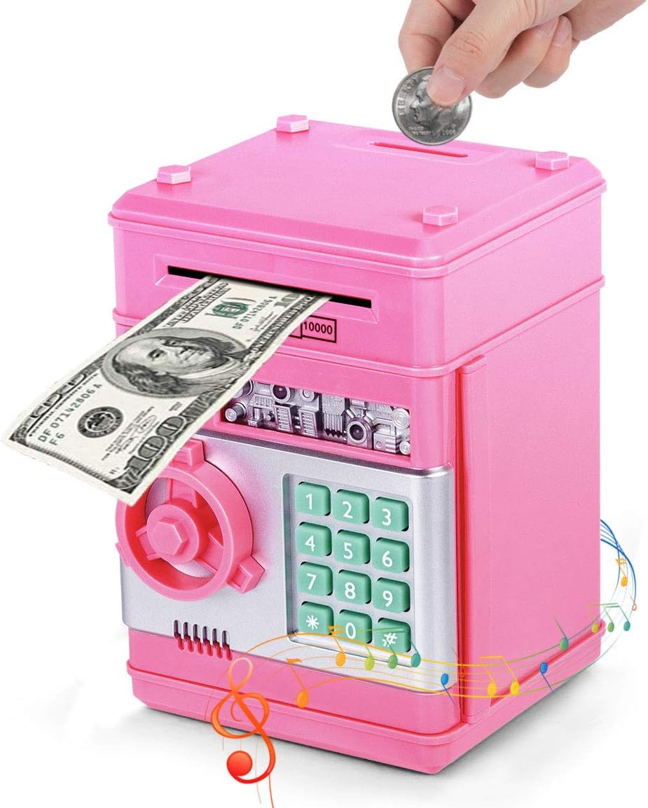 Vubkkty Piggy Banks for Kids Ages 312 ATM Money Safe for Girls
