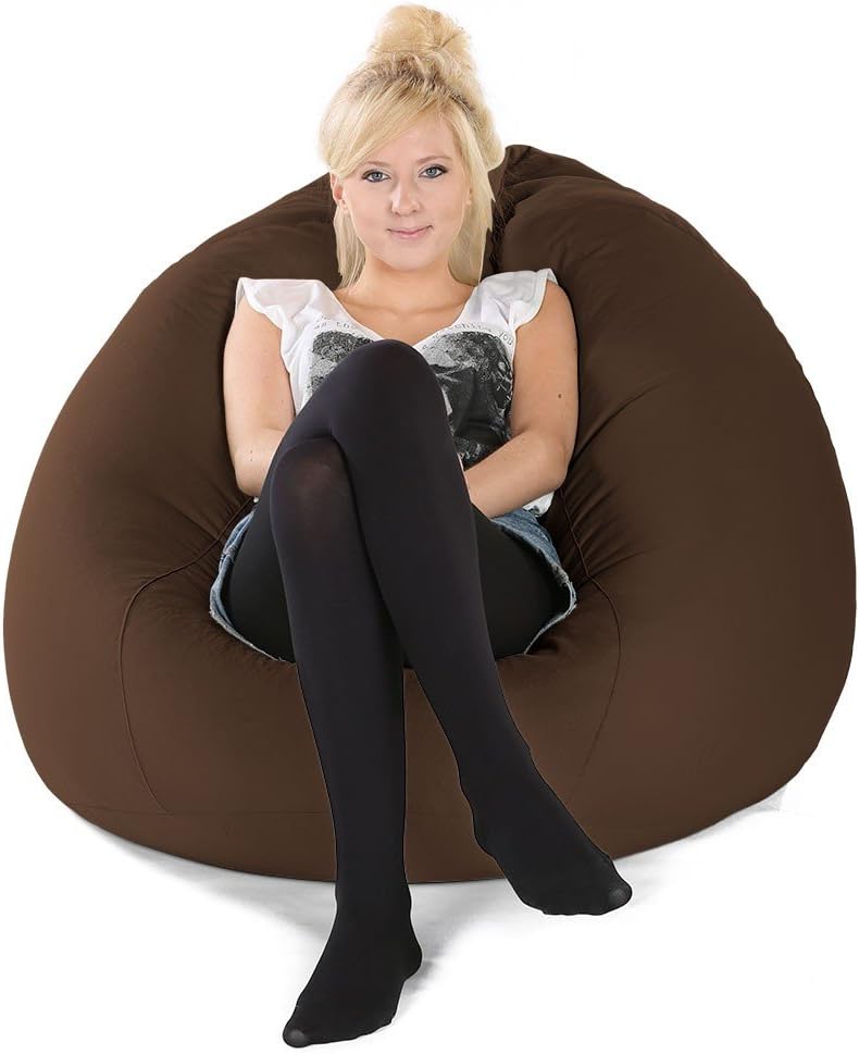 rucomfy Beanbags Large Trend Slouchbag Bean Bag Chair. Machine Washable, Durable & Lightweight. Pre-filled - 80 x 110cm (Taupe)