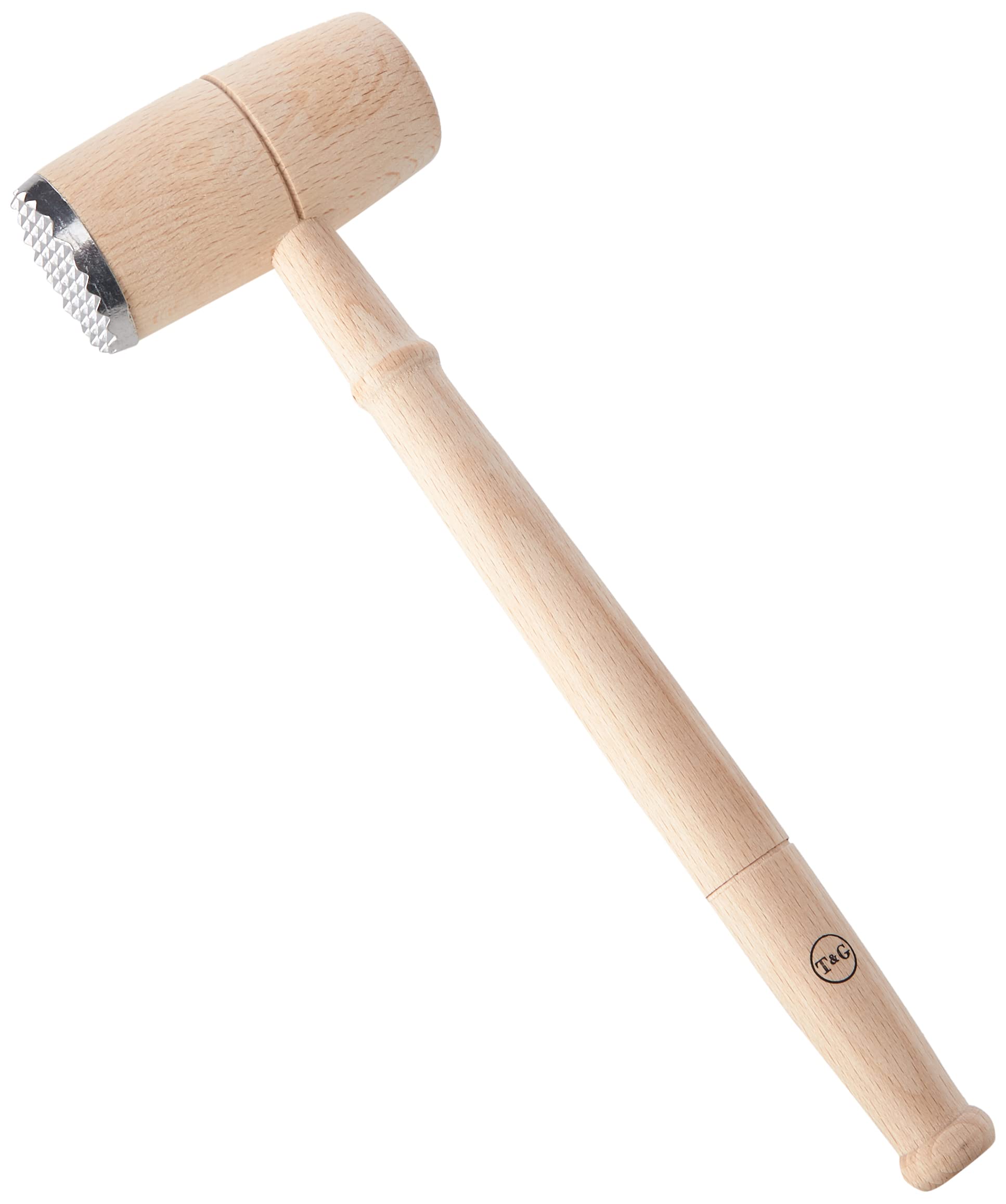 T&G Woodware MEAT HAMMER IN FSC BEECH WITH METAL END Size 280mm