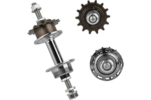 Bike Rear Wheel Hub, Universal Bike 36 Holes 14T Rear Wheel Hub, Solid Axle Metal Disc Rear Hub Set, Bicycle Fittings, Fit fo