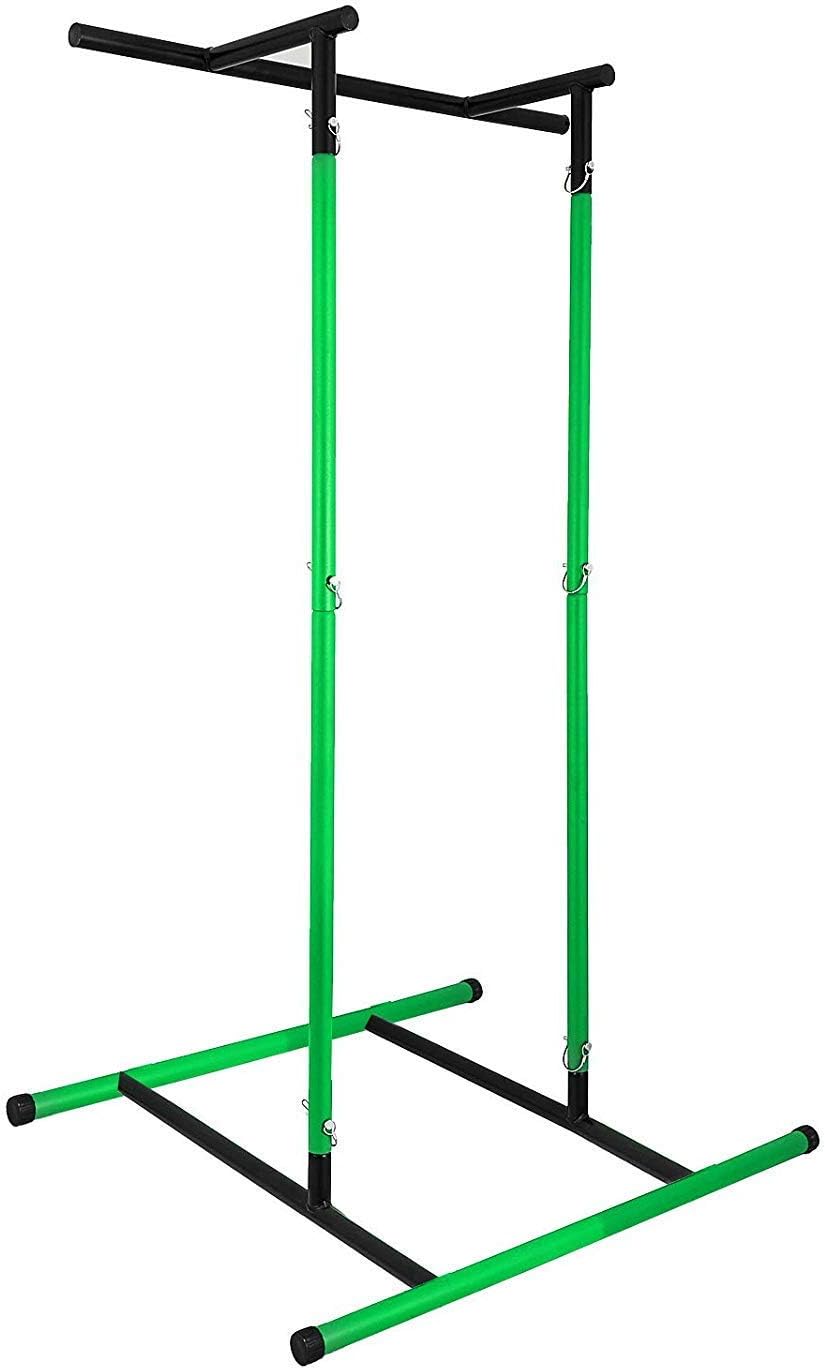 YANGSANJIN Ybzx Durable 330LBS Pull Up Dip Station Power Tower Station Multi Station Power Tower Workout Pull Up Station with Carry Bag for Home Fitness,(color random)