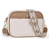 Prite Quilted Crossbody Purse for Women, Vegan Leather Bag with Shoulder Strap, Small Purse with Card Slots