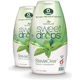 SweetLeaf Stevia Drops Liquid Sweetener, SteviaClear - 1.7 Fl Oz, Pack of 2 | Unflavored Sweet Drops, Stevia Leaf Extract, Zero Calorie, No Erythritol, Sugar Substitute