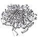 Mudder 100 Pieces Silver Tone Pin Back Clasp Brooch Name Badge Craft (1 Inch)