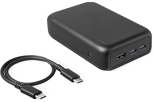 �鶹�� Basics High-Capacity Portable Charger Power Bank with 3-Port Output, 20,000 mAh, Black