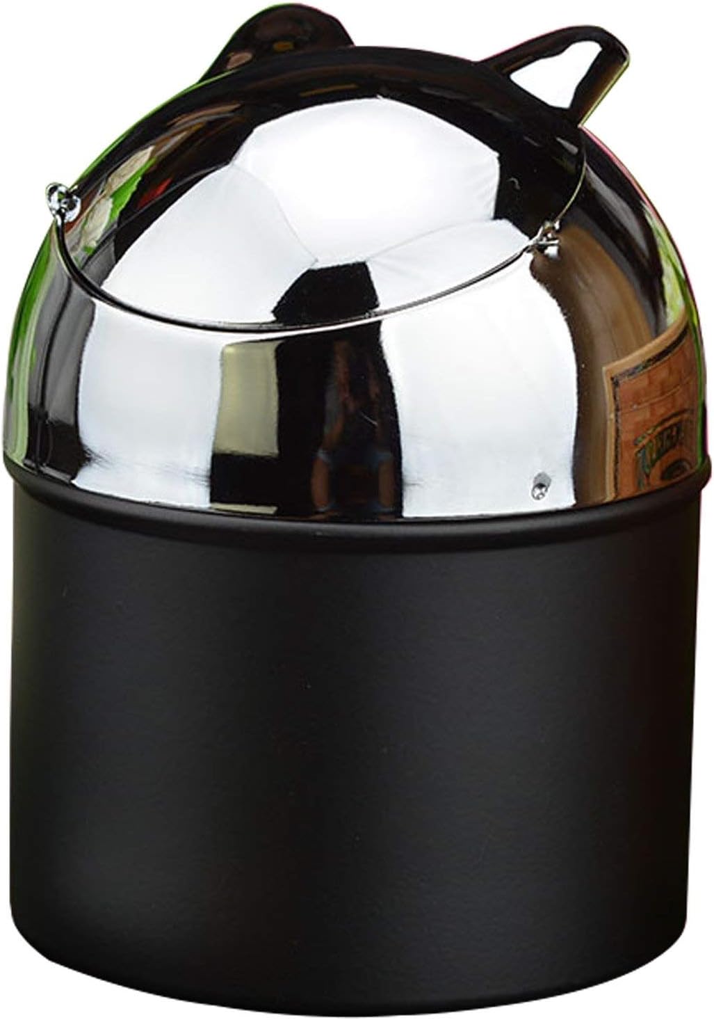HUACANG Cigarette Ashtrays with Lid,Metal Hidden Ashtray for Outdoor Indoor Home Office Use(Black)