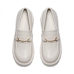 Women Loafers Platform Chunky Heel Slip On Lug Sole