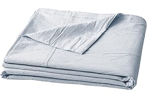 BESTOUCH Flat Sheet Only 100% Washed Cotton Linen Feel Wrinkle-Free, Fade-Resistant, Stain-Resistant, Bed Top Sheet, Solid Cornflower Blue King