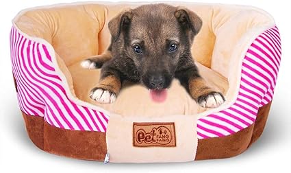 Qysxg Rayé Pet Nid Chaud Litière For Chats En Peluche Kennel