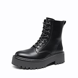 DREAM PAIRS Women's Platform Combat Ankle Boots