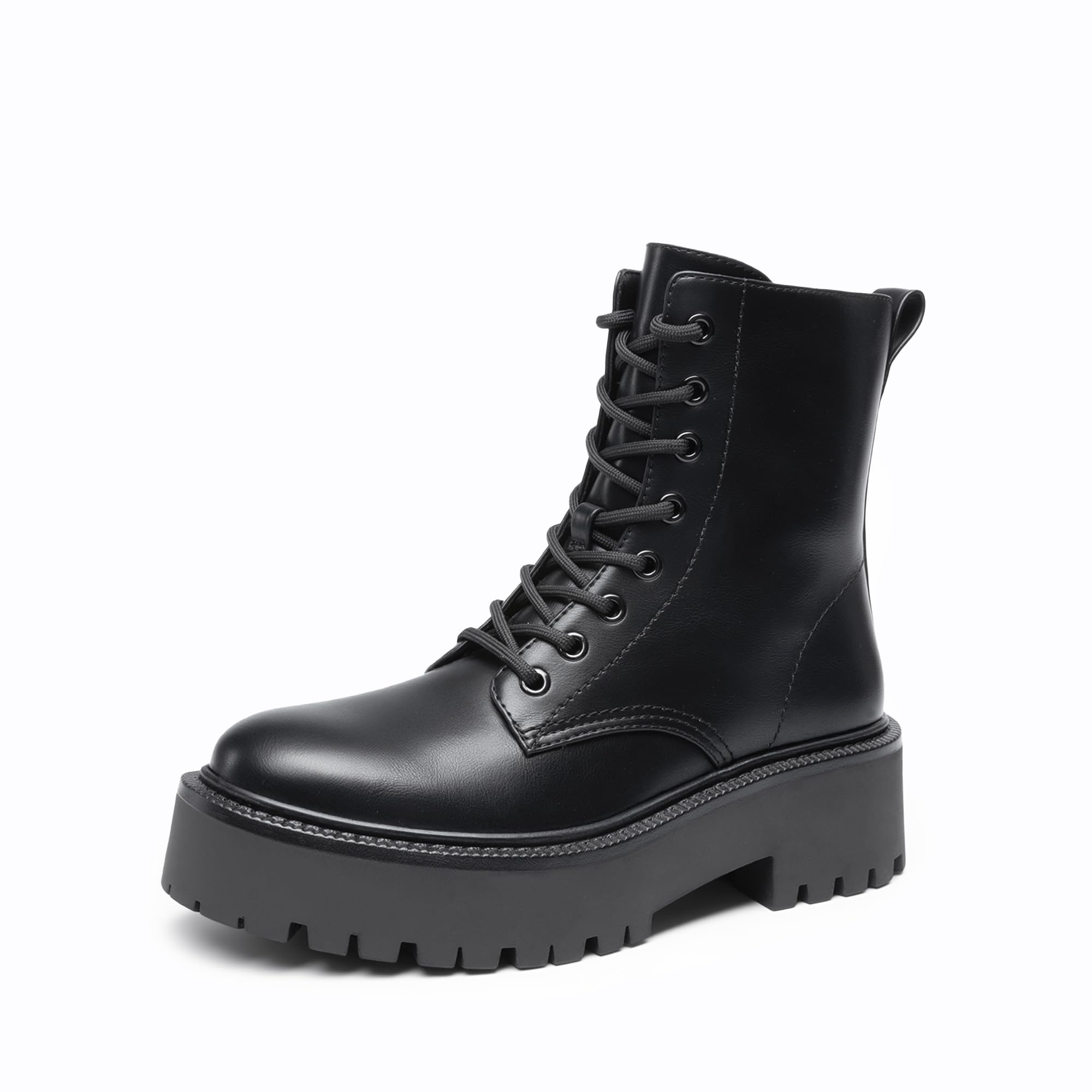 DREAM PAIRS Women's Platform Combat Ankle Boots