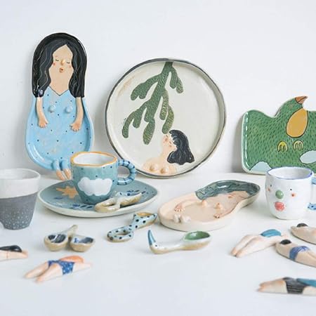 Platos para Sushi Vajilla Artesanal A Mano Nevera Taza Purpúreo ...