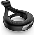 Traumdich Vibrating Cock Ring Sex Toys for Men Couple, Flexible Silicone Penis Ring Vibrator with 9 Powerful Settings for Clitoris & Testicles Stimulation, Male Adult Sex Toys, Black