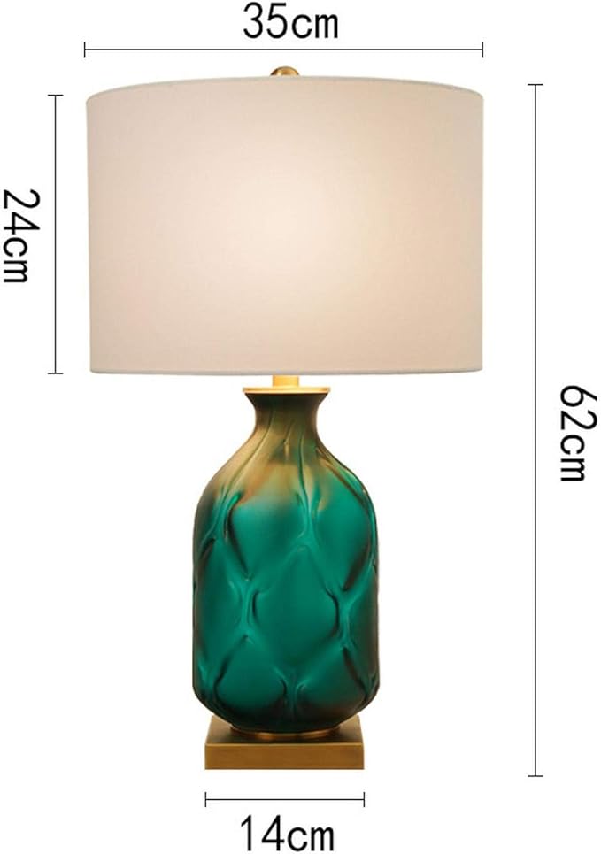 Green Light Luxury Bedroom Bedside lamp Modern Simple American Warm