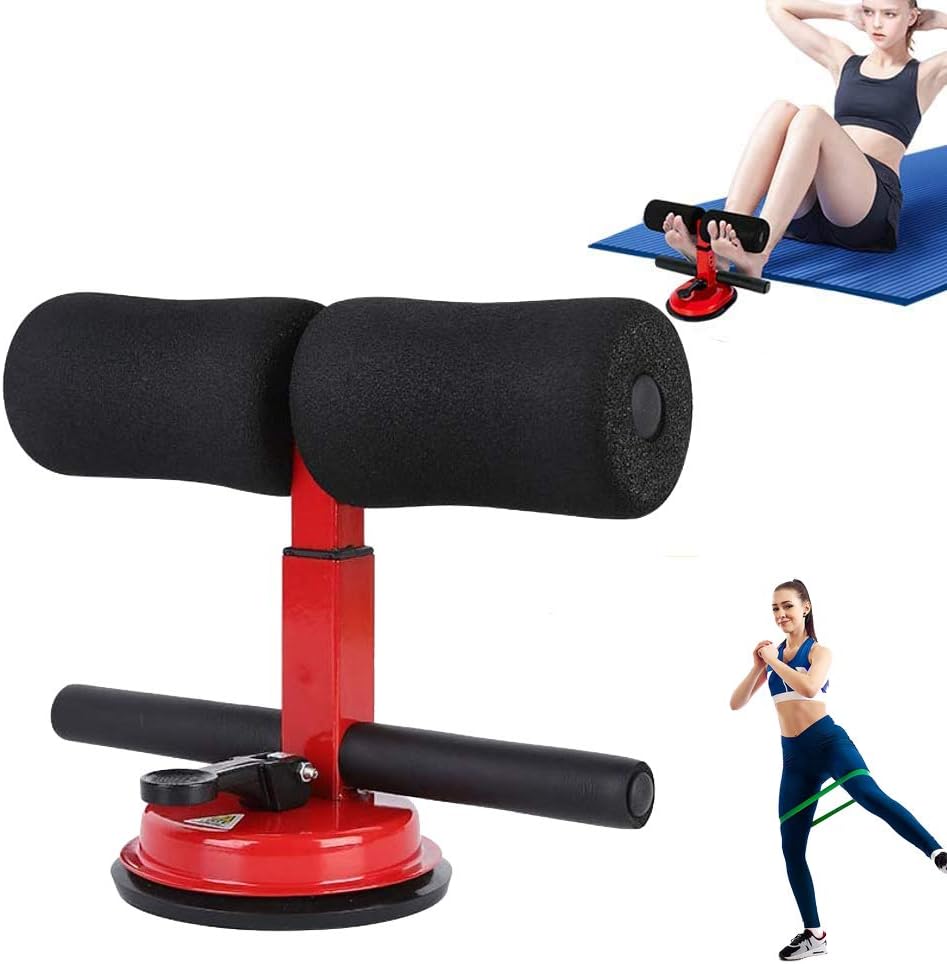 équipement Abdominal Ventouses Barre Abdominaux YUNYODA - Sit-up Bar Réglable Avec Ventouses Pour Sol Lisse Sport Femme Appareil