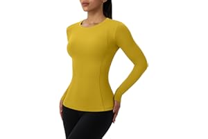 LEICHR Long Sleeve Compression Shirts for Women Athletic Sun Protection Workout Base Layer Tops Sports Gear Yoga Running