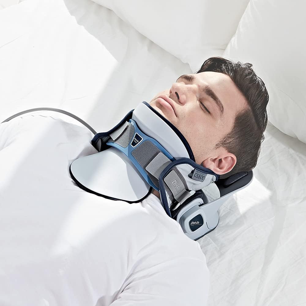 Disk Dr. Neck Series Cervical Traction Device for Men or Over 143 lbs, Neck Support & Stretcher, Neck & Shoulder Pain Relief, Spine Alignment (L, Over 35 inches Waist Sizes): Health & Personal Care