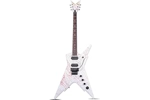 Leo Jaymz Diminator 6-String Electric Guitar, Bone Nut, 24 Fret, Mahogany Body with Roasted Maple Neck, Rose Wood Fretboard, Alnico V Pickups, Double Way Tremolo System With Locking Nut (Red-White)