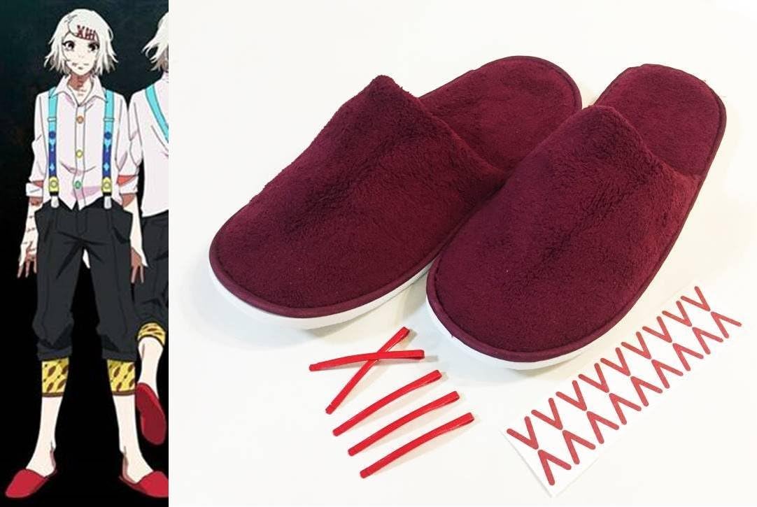 Amazon 東京喰種 鈴屋什造 愛用 スリッパ ヘアピン ボディスティッチ ３点 セット コスプレ グッズ コスプレ 仮装 通販