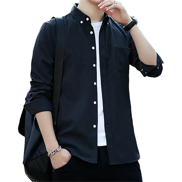 Camisa Lino H&m LVCBL Camisas De Lino Para Hombre, Manga