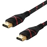 Cable HDMI, Rankie 1,8m Nylon Alta Velocidad HDMI Cable HDTV Cable Soporta Ethernet, 3D, 4K y Canal de Retorno de Audio(Rojo)- R1108P
