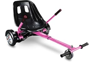 LJX Hoverboard Seat Attachment, Go Kart, Hoverboard Accessories for 6.5” 8” 10” Hoverboard, Wider Seat, Suitable for All Ages