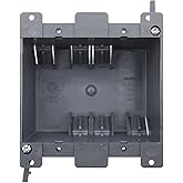 MAKERELE 2 Gang Old Work Electrical Outlet Box| 26 cu.Inch Plastic Junction Box| Remodel Electrical Box for Home Improvement| for Switches| ETL Listed and 2 Hours Fire Protection(1 Pack