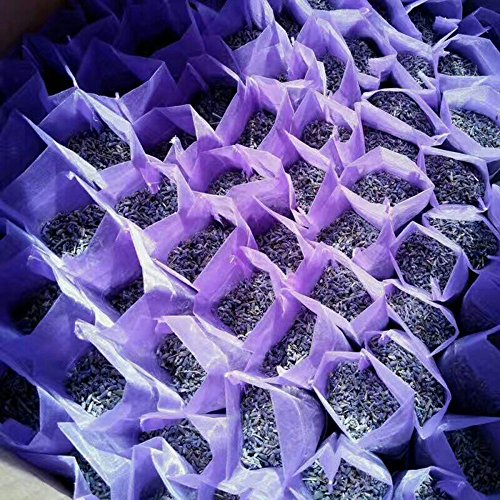 TooGet Lavender Sachet Bags, Organic Ultra Blue Lavender Buds for Home Fragrance, Natural Deodorizer, Moth Repellent and Fresh Lavender Scent Deodorant Sachets - Pack of 6