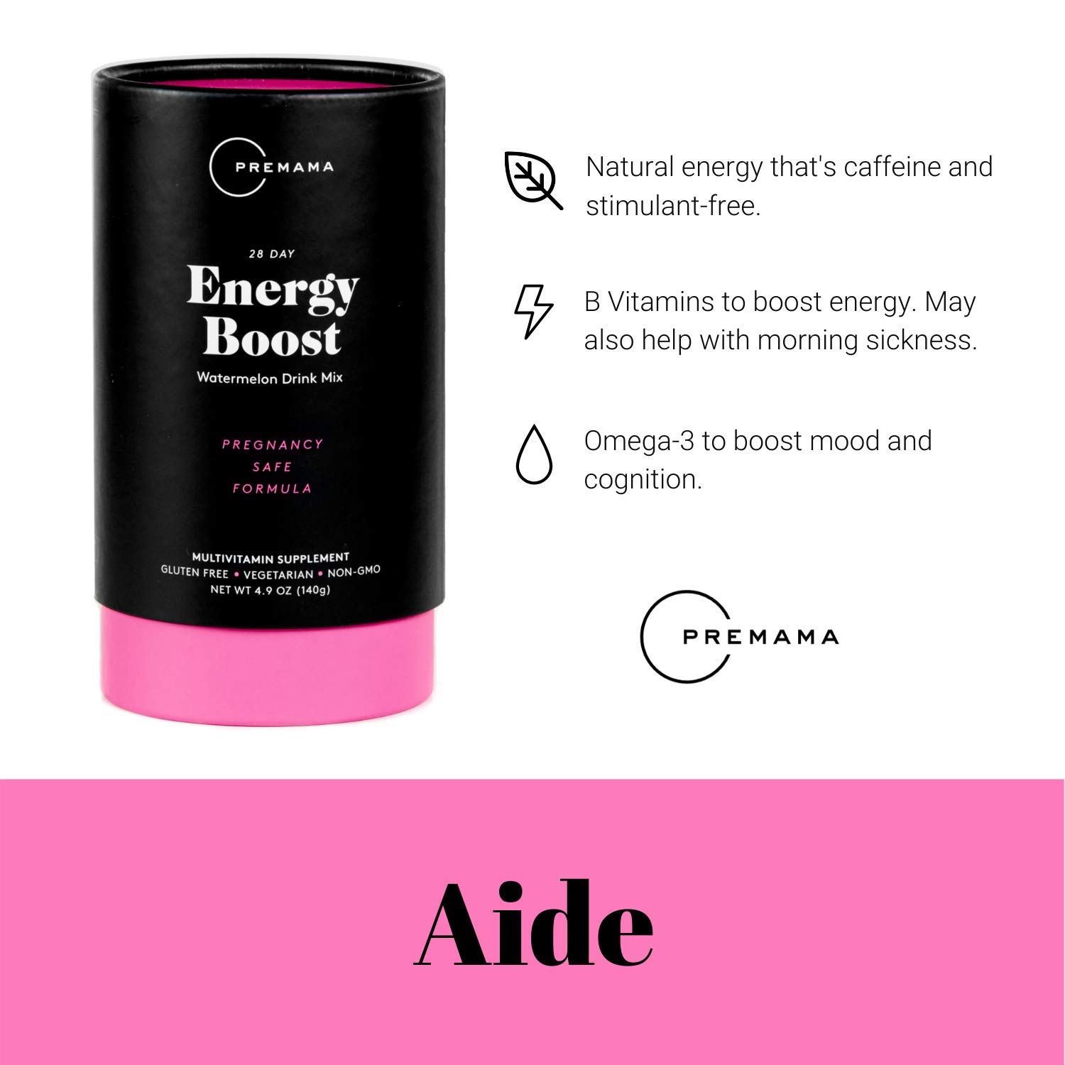Premama Prenatal Energy Boost Drink Mix Caffeine Free Energy