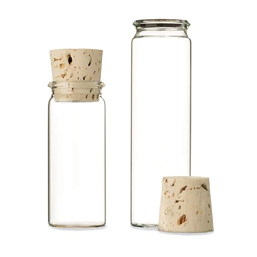 Tuuters 100x Reagenzgläschen mit Natur-Korken ? Hochwertige Rollrandgläser für Gastgeschenke ? (100 x Ø 30mm)