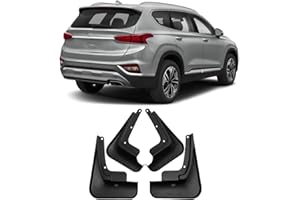 4Pcs/Set Car SUV Mud Flaps Splash Guards Fender Mudguard for Hyundai Santa Fe 2019 2020 2021 2022 2023(Not Fit for XL Models)