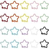 SUNNYCLUE 1 Box 20Pcs 10 Colors Star Lobster Clasp Keychain Star Spring Clasp Colorful Metal Snap Key Hooks Clip Spring Buckle Trigger for Jewelry Making DIY Keyrings Decor Crafts Accessories Adults